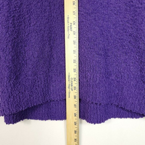 Seven 7 Womens Popcorn Chenille Sweater Size L Purple Long Sleeve Crew Neck New - Picture 10 of 11